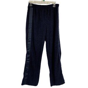 Anthropologie Saturday/Sunday Victoria Navy Blue‎ Sherpa Wide Leg Pants Size XS